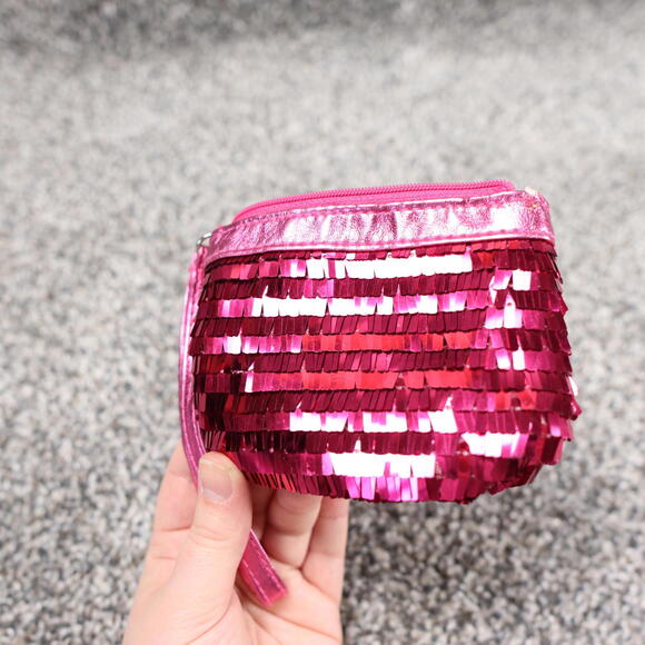 Aeropostale Handbags - Y2K Aéropostale Hot Pink Sequin Coin Purse Clutch Wristlet